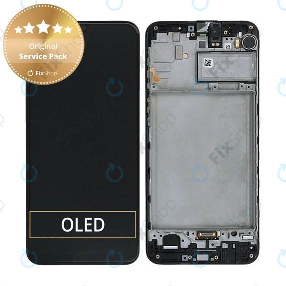 Συγκρότημα οθόνης για Samsung M21, M215F, GH82-22509A, GH82-22836A, GH82-21266A, GH82-21265A, Black, Service Pack