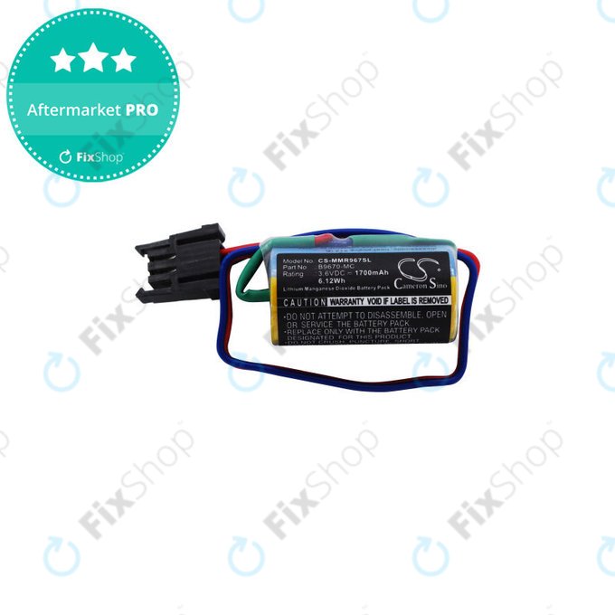 Μπαταρία για Mitsubishi Robot Control PLC, A RH, MR, 1700mAh, Li-MnO2, 3.6V, B9670-MC, HQ
