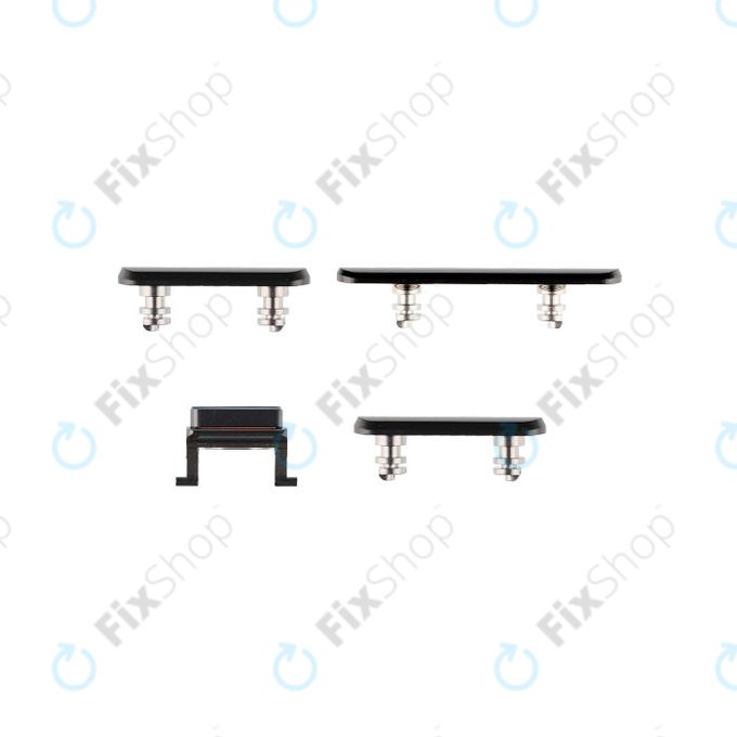 Σετ Πλαϊνών Κουμπιών για iPhone X | Λειτουργίας + Έντασης + Σίγασης | Διαστημικό Γκρι | Space Gray