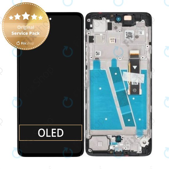 Συγκρότημα οθόνης για Motorola Moto G72, XT2255, Meteorite Gray, Service Pack