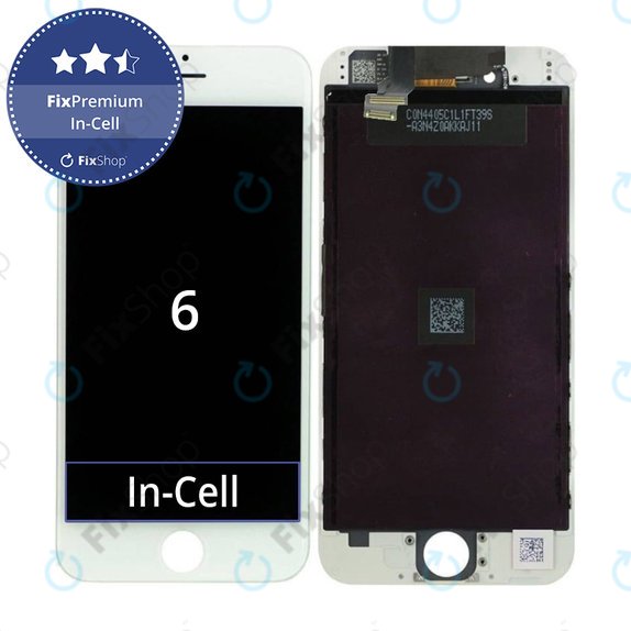 Οθόνη In-Cell για iPhone 6, White, Αφής με πλαίσιο, FixPremium