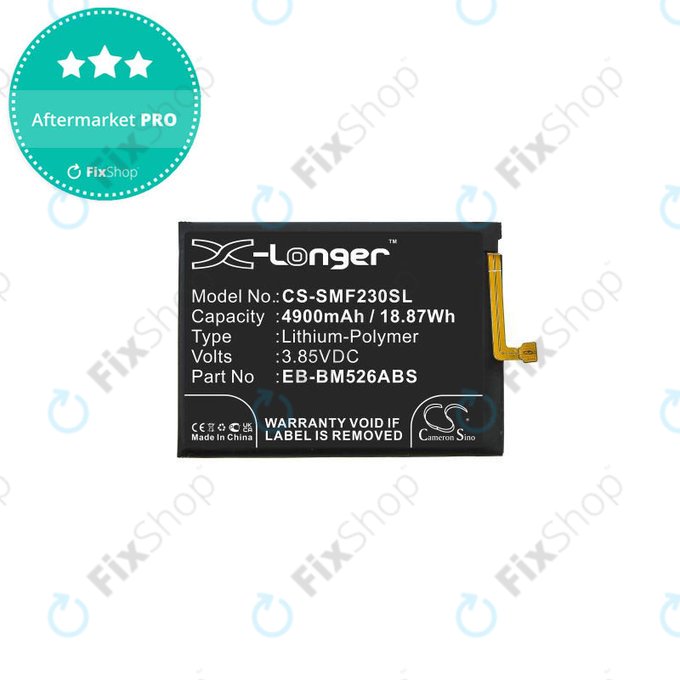 Μπαταρία για Samsung M23 5G M236B, M33 5G M336B, M53 5G M536B, EB-BM526ABS, 4900mAh, HQ
