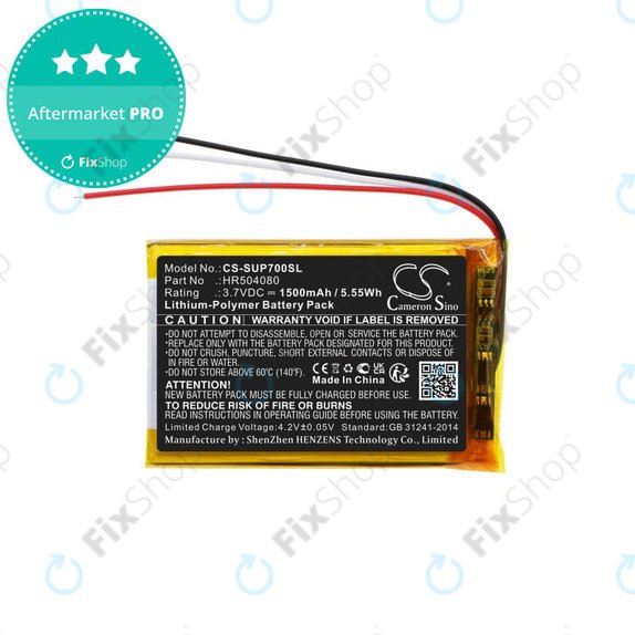 Μπαταρία για Navitel Ms700, Serioux Upq700, 1500mAh, Li-Pol, 3.7V, HR504080, HQ