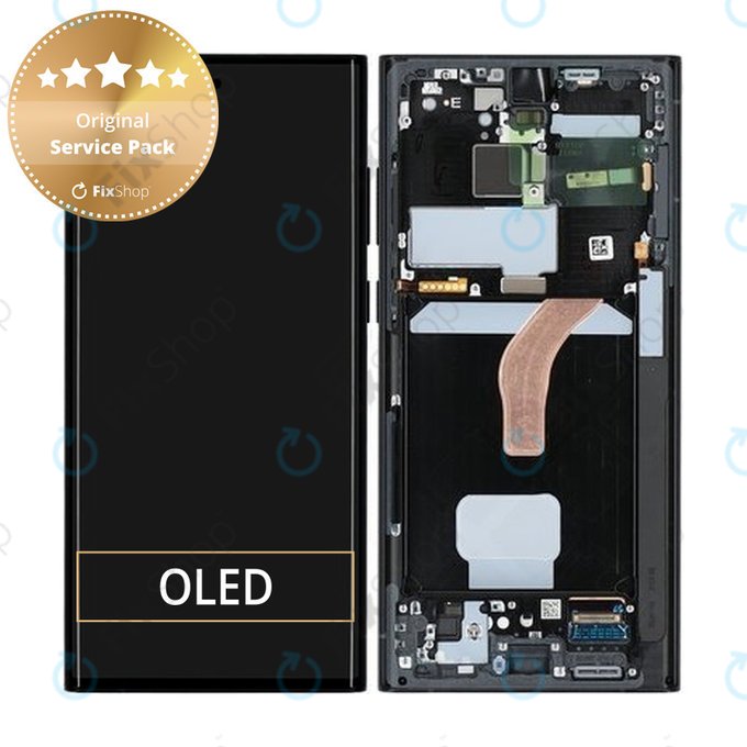LCD Display Assembly για Samsung S22 Ultra | S908B | GH82-27488E | GH82-27489E | Graphite | Service Pack