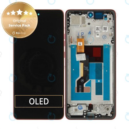 Οθόνη για Motorola Moto G86 5G, Αφής με πλαίσιο, Chrysanthemum, 5D68C30477, Genuine Service Pack