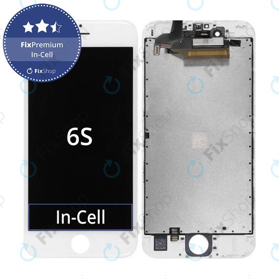 Οθόνη In-Cell για iPhone 6S, White, Αφής με πλαίσιο, FixPremium
