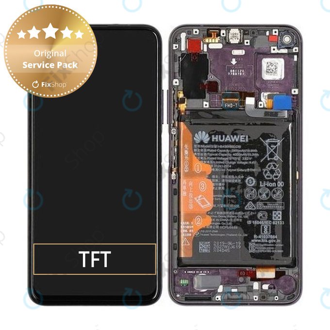 LCD Display Assembly με Battery για Huawei Honor 20 Pro | 02352VKJ | Purple | Service Pack