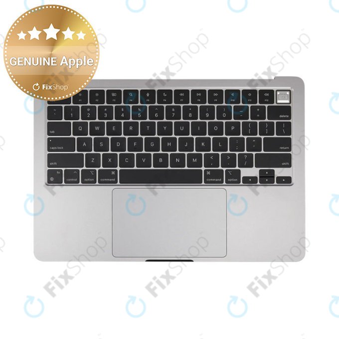 Άνω πλαίσιο πληκτρολογίου για MacBook Air 13", A3113 (2024), με πληκτρολόγιο US και μπαταρία, Space Gray, 661-40227, Genuine Apple