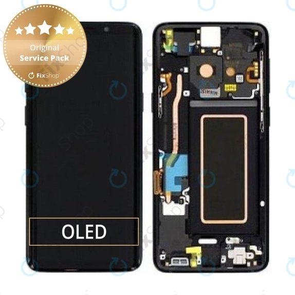 Συγκρότημα οθόνης για Samsung S9, G960F, GH97-21696A, GH97-21697A, GH97-21724A, Midnight Black, Service Pack