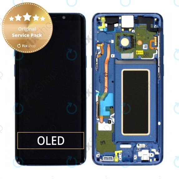Συγκρότημα οθόνης για Samsung S9, G960F, GH97-21696D, GH97-21697D, Coral Blue, Service Pack