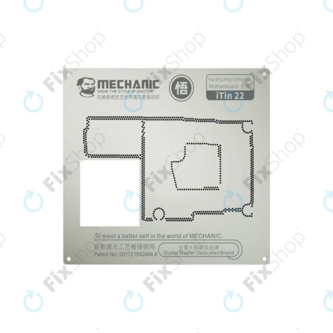 Μεταλλικό Πρότυπο Πλακέτας Μητρικής Mechanic iTin 22 για iPhone 11 Pro | 11 Pro Max