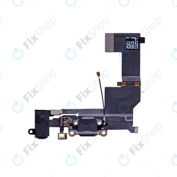 Επαφές Φόρτισης + Μικρόφωνο + Jack Connector PCB Board για iPhone 5S, Μαύρο, Black
