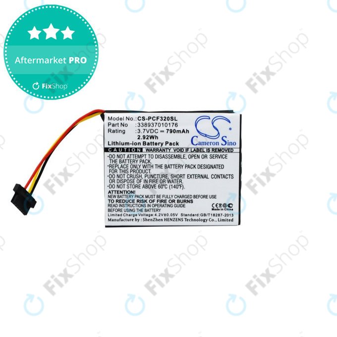Μπαταρία για Pioneer AVIC-F320BT, 790mAh, Li-Ion, 3.7V, 338937010176, HQ