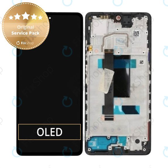 Συγκρότημα οθόνης για Xiaomi Redmi Note 12 Pro 5G, Midnight Black, Service Pack