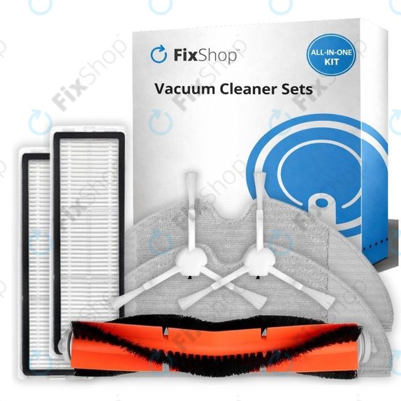 Σετ ανταλλακτικών για Xiaomi Mi Robot Vacuum Mop (Mijia 1C), 2 (Mijia 2C) 2 Pro+ (Mijia 1T) (1x Κύρια βούρτσα, 2x Φίλτρο, 2x Πλαϊνή Βούρτσα, 2x Πανί Σφουγγαρίστρας)