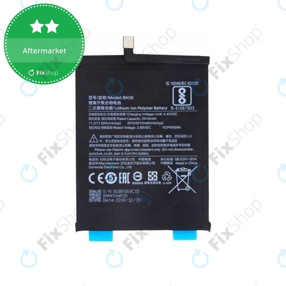 Μπαταρία για Xiaomi Mi A2 (Mi 6X), BN36, 3010mAh
