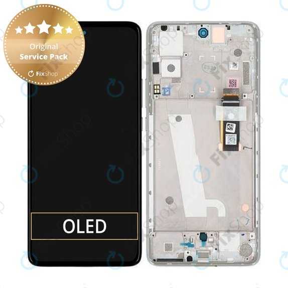 Συγκρότημα οθόνης για Motorola Edge 30, XT2203, Supermoon Silver, Service Pack