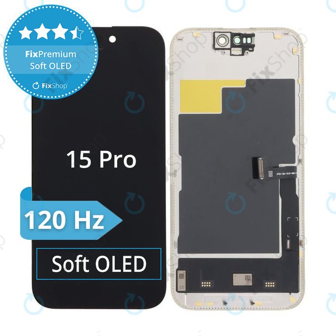 Οθόνη Soft OLED για iPhone 15 Pro - Τζάμι αφής + Πλαίσιο, DIAGNOSTIC