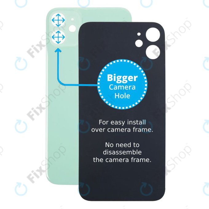 Πίσω Γυαλί με Μεγάλη Τρύπα Κάμερας για iPhone 11 | Πράσινο | Green