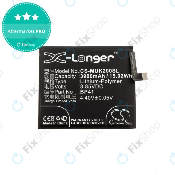 Μπαταρία για Xiaomi Mi 9T, Redmi K20, 3900mAh, Li-Pol, 3.85 V, BP41, HQ