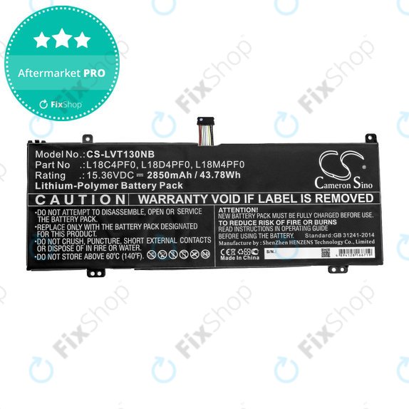 Μπαταρία για Lenovo ThinkBook 13s, 14s, 2850mAh, Li-Pol, 15.36V, L18C4PF0, HQ