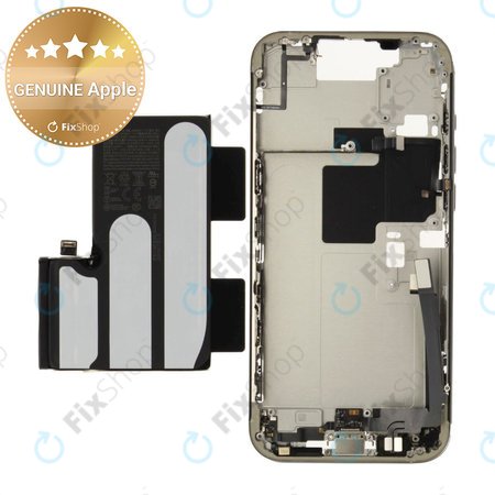 Μεσαίο πλαίσιο με μπαταρία για iPhone 16 Pro Max | White Titanium | ZD076-00694 | Genuine Apple
