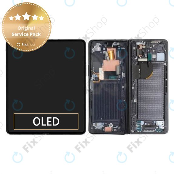 Συγκρότημα οθόνης για Samsung Z Fold 5, F946B, Phantom Black, Service Pack