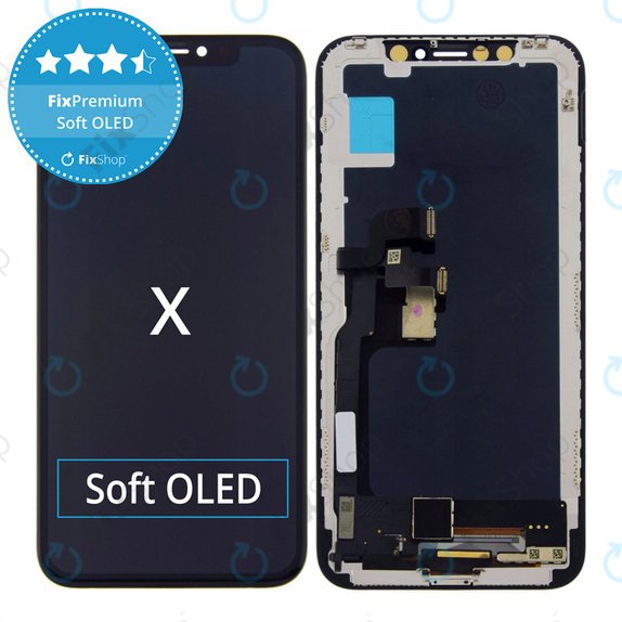 Οθόνη Soft OLED για iPhone X, Αφής με πλαίσιο, FixPremium