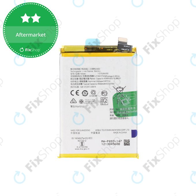 Μπαταρία για Oppo Reno 7 5G, Find X3 Neo, Find X5 Lite, BLP855, 4500mAh, Service Pack