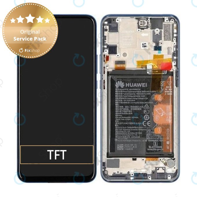 LCD Display Assembly με Battery για Huawei P Smart Z | Y9 Prime (2019) | 02352RXU | Sapphire Blue | Service Pack