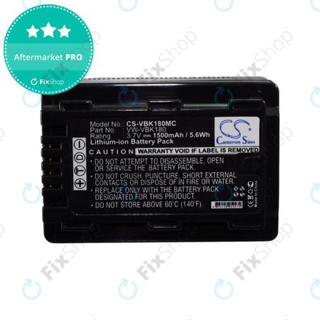 Μπαταρία για Panasonic HDC, HC a SDR, 1500mAh, Li-Ion, 3.7V, VW-VBK180, HQ
