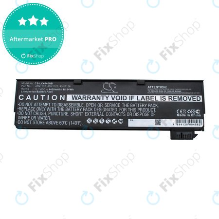 Μπαταρία για Lenovo ThinkPad X240, X250, X260, S440, T440, T550, T560, 4400mAh, Li-Ion, 11.1V, 45N1132, HQ