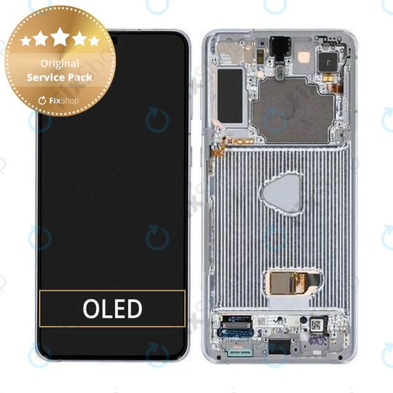 Συγκρότημα οθόνης για Samsung S21 Plus, G996B, Phantom Silver, Service Pack