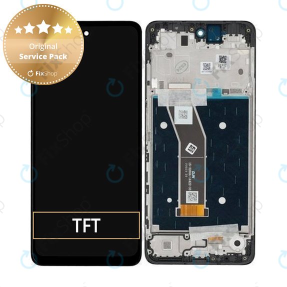 Συγκρότημα οθόνης για Motorola Moto G24, G24 Power, Μαύρο, Black, Service Pack