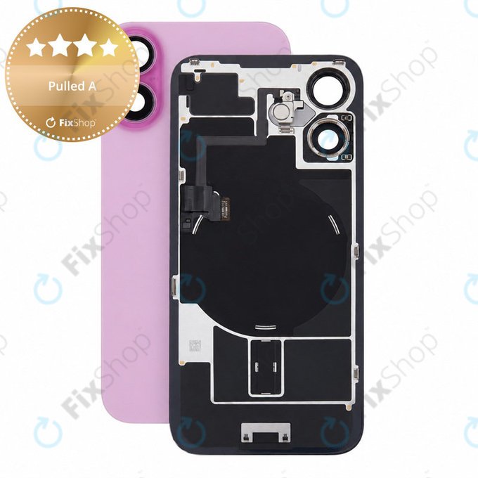 Γυαλί πίσω περιβλήματος για iPhone 16, Pink, Pulled A