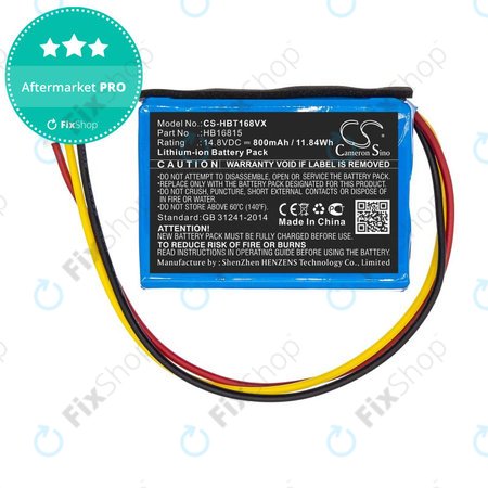 Μπαταρία για Hobot 168, 188, 198, 268, 288, 298, 368, 388, 800mAh, Li-Ion, 14.8V, HB16815, HQ