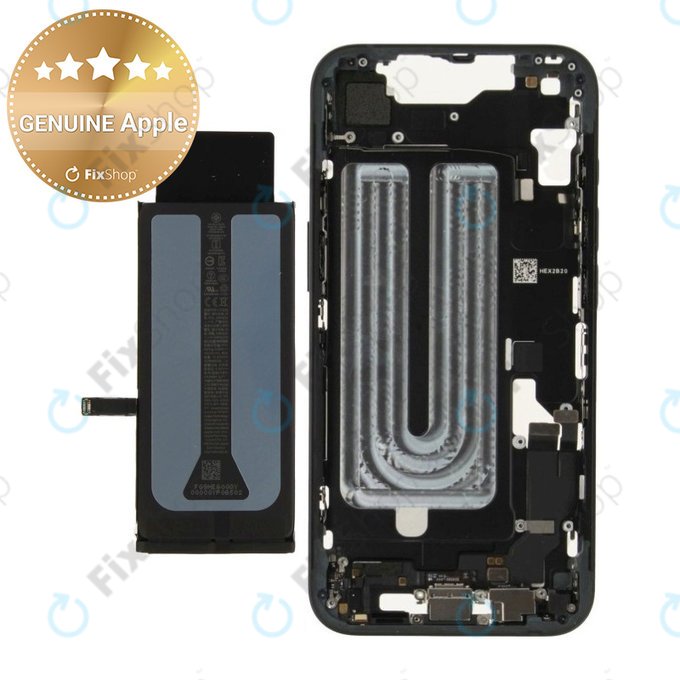 Μεσαίο πλαίσιο με μπαταρία για iPhone 16e | Black | ZD076-00697 | Genuine Apple