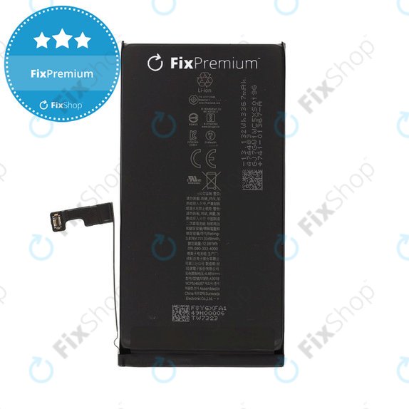 Μπαταρία για iPhone 15, 3349mAh, A3018, FixPremium