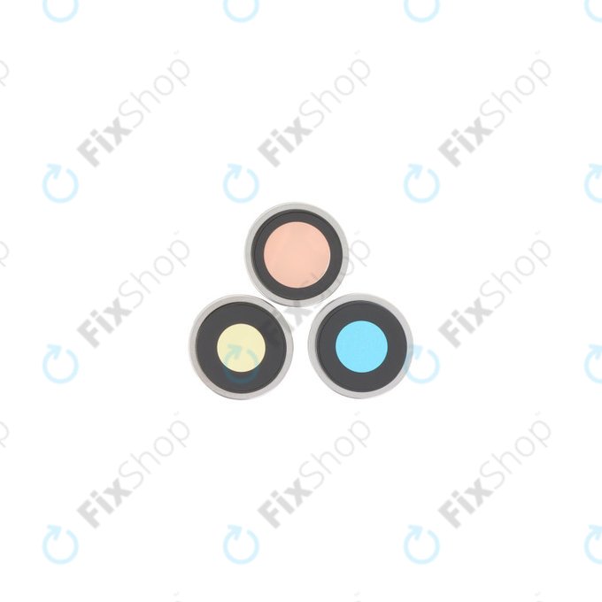 Φακός Πίσω Κάμερας με Πλαίσιο για iPhone 16 Pro, 16 Pro Max, White Titanium, 3τμχ