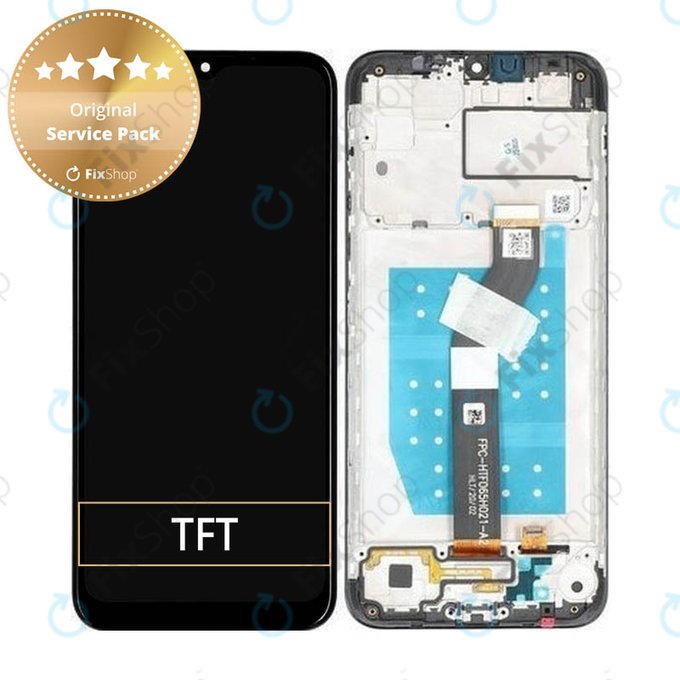 Συγκρότημα οθόνης για Motorola Moto G8 Power Lite, Μαύρο, Black, Service Pack