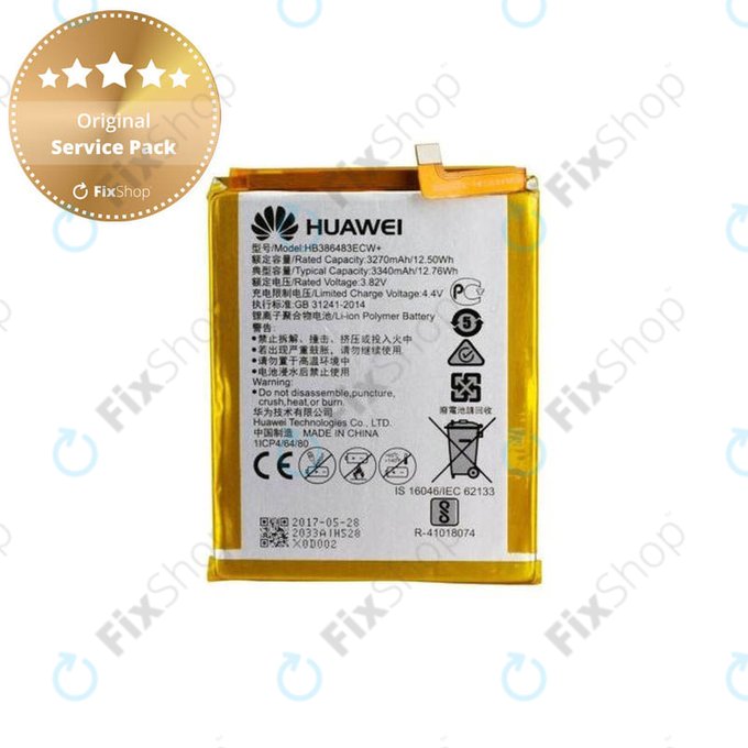 Μπαταρία για Huawei Honor 6X (BLN-L21), HB386483ECW, 24022033, 3340mAh, Service Pack