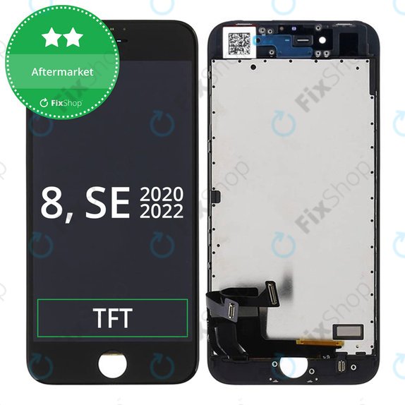 Οθόνη για iPhone 8, SE (2020), SE (2022), Black, Αφής με πλαίσιο