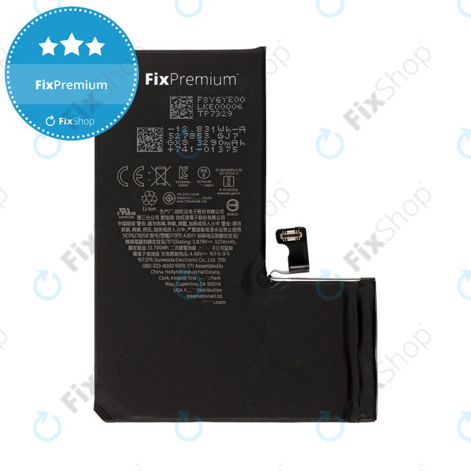 Μπαταρία για iPhone 15 Pro, A3011, 3274mAh, FixPremium