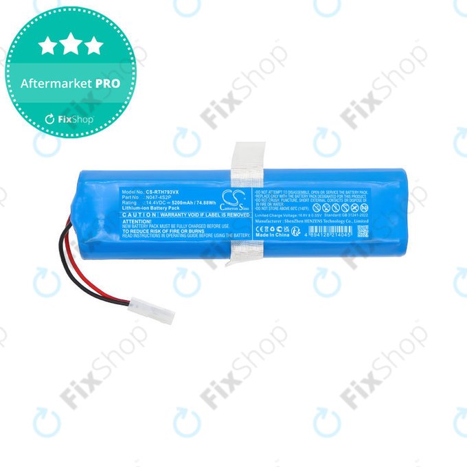 Μπαταρία για Rowenta X-Plorer Series 95, 5200mAh, Li-Ion, 14.4V, N047-4S2P, HQ