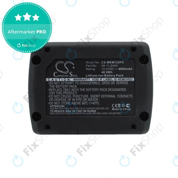 Μπαταρία για Milwaukee M12 B4 Redlithium, 4000mAh, Li-Ion, 12V, 48-11-2440, HQ