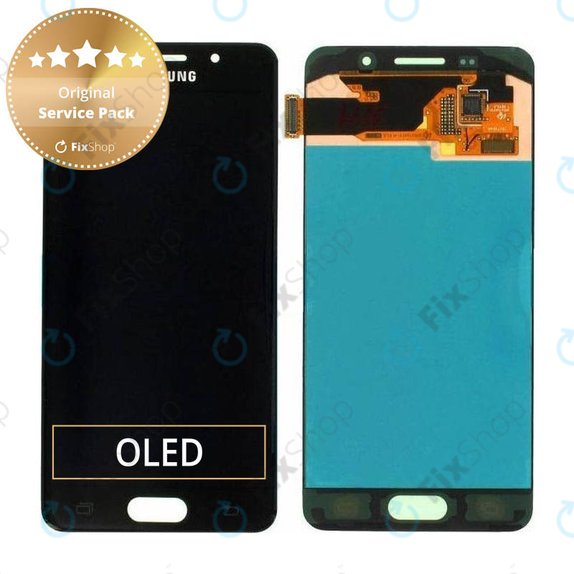 Οθόνη με οθόνη αφής για Samsung A3, A310F, 2016, GH97-18249B, GH97-19803B, Black, Service Pack