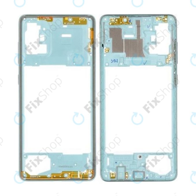 Μεσαίο Πλαίσιο για Samsung A71 A715F | Prism Crush Blue | GH98-44756C | Genuine Service Pack
