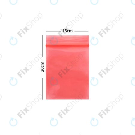 Αντιστατική Σακούλα ZIP Lock (Κόκκινο) - 15x20cm 100τμχ | Red