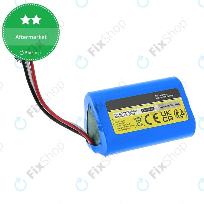 Μπαταρία για Ecovacs Deebot D36A, DA60, DB35, DA60-Darfon, 10.8V, 3400mAh