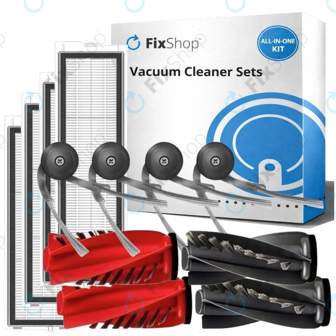 Σετ ανταλλακτικών για Xiaomi Roborock Qrevo, Qrevo Curv, Qrevo Edge, Qrevo 5AE (2x Κύρια βούρτσα, 4x Φίλτρο, 4x Πλαϊνή Βούρτσα)